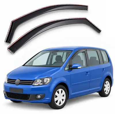 Produktbild von J&J AUTOMOTIVE GP Windabweiser Für VW Touran 2003-2015 2tlg, GP Regenabweiser, Schwarz, Getönt, Aerodynamisch, Einfache Montage, Befeistigung mit Clips
