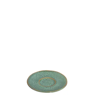 Produktbild von Leonardo Matera Unterteller 4-er Set, spülmaschinengeeignete Steingut-Unterteller für Espressotassen, 4 Keramik-Untertassen, Ø 11 cm, grün, 018604
