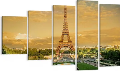 Produktbild von Bild auf Leinwand - Leinwandbild - Eiffelturm Frankreich Paris - 100x60cm - Wand Bild - Wanddeko - Leinwanddruck - Bilder - Kunstdruck - Wanddekoration - Leinwand bilder - Wandkunst - EG100x60-0435