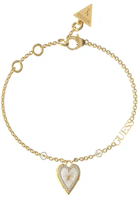 Immagine prodotto di Bracciale da donna in oro con cuore di zirconi Guess