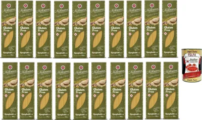 Produktbild von 20x La Molisana, Spaghetti n. 15 Senza glutine, Gluten frei Pasta mit voller Reis, Mais und Quinoa, gluten free, 400 g + Italian Gourmet polpa 400g