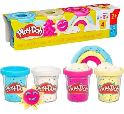 Productafbeelding van Play-Doh set met 4 potjes klei, confetti-thema - PLAY-DOH - G17365X0