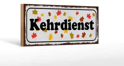 Produktbild von Holzschild Hinweis 27x10cm Kehrdienst