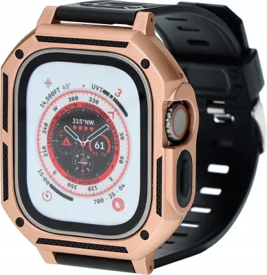 Produktbild von Bizon Armband + Gehäuse Watch Armor für Apple Watch Ultra 2/1 49 mm, Gold