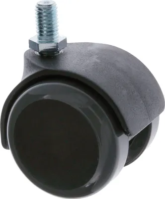 Produktbild von Hartbodenrolle Ø50mm mit Gewindestift Lenkrolle Ersatzrolle geräuscharm Bürostuhlrolle 10mm Ohne Bremse Stück