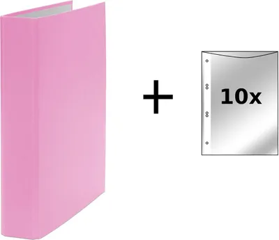 Produktbild von Ringbuch / DIN A5 / 2-Ring Ordner / Farbe: pink + 10 Prospekthüllen