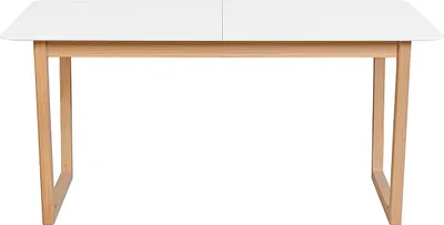 Produktbild von Miliboo - Esstisch ausziehbar helles Holz und weiß L160-240 cm LAHO