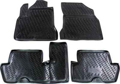 Produktbild von J&J AUTOMOTIVE | 3D Automatten Gummi Matten Gummifußmatten TPE Passend Für Citroen C4 Picasso / Grand Picasso 2006-2013, Schwarz, Anti-Rutsch, Allwettermatten, Passgenaue, Hohes Rand