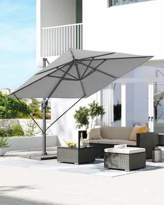 Obrázek produktu pro SONGMICS Slunečník 290 x 290 cm UPF 50+ se stojanem otočným o 360°