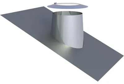 Produktbild von Jeremias DW-FU Dachdurchführung 225mm Edelstahl 16-25 Grad Bleirand Wetterkragen Abgassystem doppelwandig