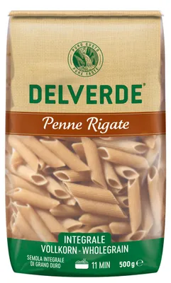 Obrázek produktu pro Celozrnné těstoviny Delverde Penne Rigate Integrale 500g