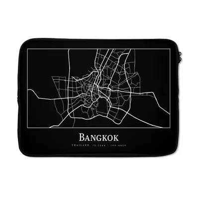 Produktbild von MuchoWow® Laptop Hülle 14 ZollBangkok - Karte - Stadtplan Laptoptasche - Laptoptasche - Stoßsicher - Schutzhaube