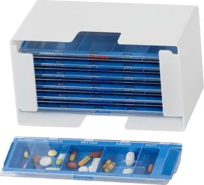 Produktbild von Melipul Mehrweg-Medikamenten-Dosierer Xl-5 blau 1 St