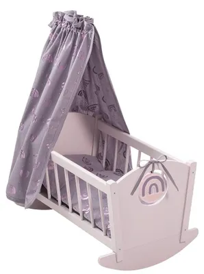 Productafbeelding van Houten Poppenbed met Regenboog Design