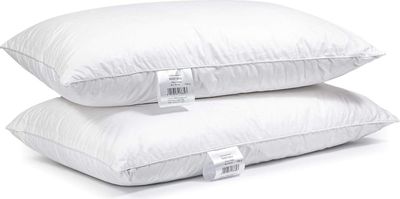 Sada 2 vankúšov 50x70 cm 1000 gramov páperia, husacie páperie 100% prírodné 3-komorový poťah vankúša: 100% bavlna 3-komorový vankúš z páperia