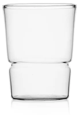 Tumbler aus Borosilikatglas, 28 cl, handgefertigt, transparent