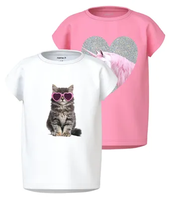 Produktbild von Name It T-Shirt VOTIA Kurzarmshirt 2er Pack