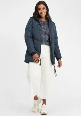 Produktbild von OXMO OXJunchen Damen Winterjacke Damenjacke Jacke mit Kapuze Eingrifftaschen Reißverschluss Regular fit