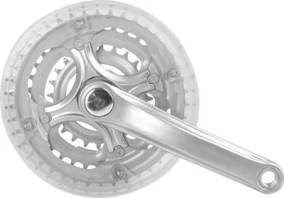 Produktbild von Kettenradgarnitur 3 fach Mighty 170mm 42/34/24Z mit Kettenschutz - Silber
