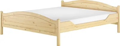 Produktbild von Klassisches Holzbett 180x200 Kiefer massiv Doppelbett V-60.30-18Rollrost und Matratze inkl.