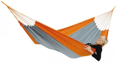 Produktbild von Hängematte Amazonas Silk Traveller techno orange-grey 220x140cm