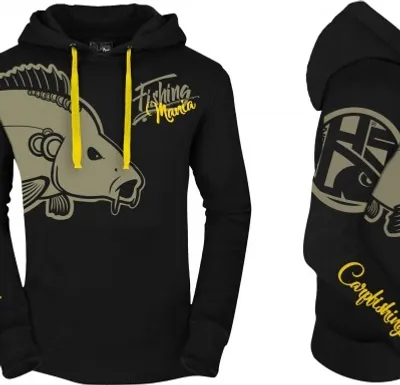 Obrázok produktu pre HOTSPOT DESIGN Fishing Mania Carpfishing, XL, čierno-žltá, mikina, 010300404
