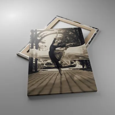 Produktbild von Bild auf Leinwand - Leinwandbild - Einteilig - Ballerina Tanz Luft - 50x70cm - Wand Bild - Wanddeko - Wandbilder - Leinwanddruck - Wanddekoration - Leinwand bilder - Wandbild - PA50x70-4945