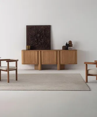 Produktbild von Braune Konsole, Modern, Freistehend, 3 Türen, 228x49x78 cm