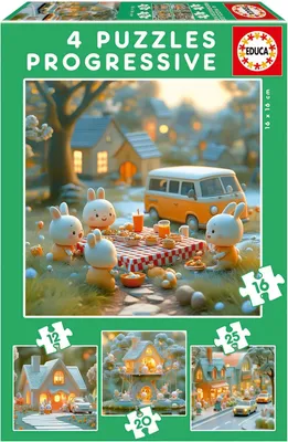 Obrázok produktu pre EDUCA Puzzle Krliie mesto 4 v 1 ( 12,16,20,25 Stü ck)