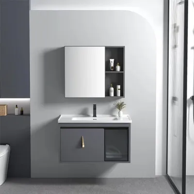 Obrázok produktu pre Súprava Kúpeľňového Nábytku S Umývadlom REA AA38 PARIS 60Cm Grey