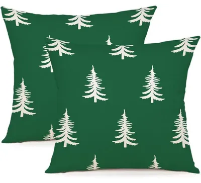 Immagine prodotto di Cuscini decorativi in lino, set da 2, 40x40 cm, tema natalizio, ideali per divani, poltrone e camere da letto