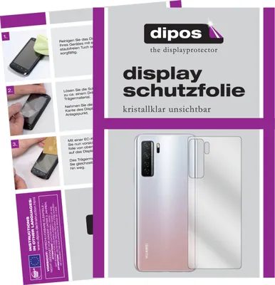 Produktbild von 2x Schutzfolie für Huawei P40 lite 5G Rückseite klar Displayschutzfolie Folie Display Schutz dipos