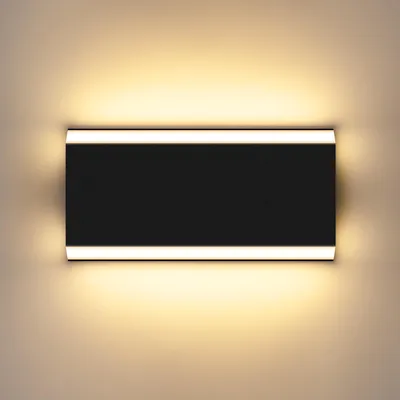 Außenwandlampe quadratisch, 10W LED, 1000lm, warmweiß, 2er-Pack