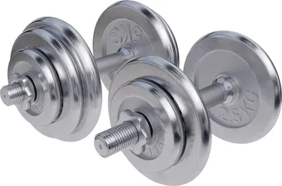 Produktbild von GORILLA SPORTS® Kurzhantelset 30kg - 2er Set, 30mm, Gewichte 4x1,25kg / 4x2,5kg / 2x5kg, 4x Sternverschlüsse, Griff Gerändelt, Rutschfest, Chrom - Kurzhanteln, Hantelset, Hantel Set, Kurzhantel Set