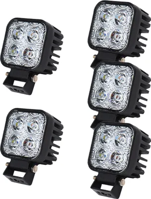 Produktbild von Greenmigo 5X 12W Led Arbeitsscheinwerfer Offroad Lampe Flood Scheinwerfer LED Arbeitslicht 12V 24V Zusatzscheinwerfer Rückfahrscheinwerfer für Traktor Bagger SUV - 60 Grad Wasserdicht IP67 1120LM