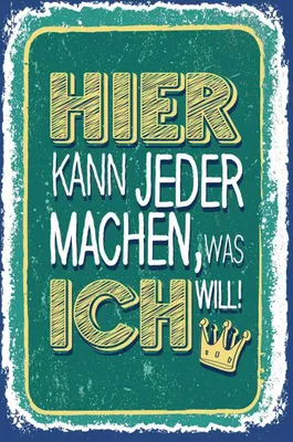 Produktbild von vianmo Holzschild 30x20 cm hier kann jeder machen was ich