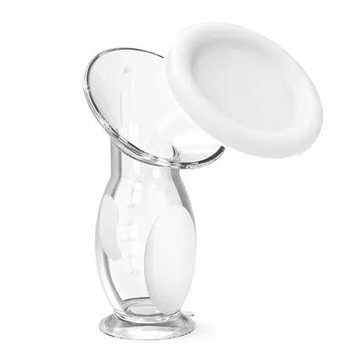 Produktbild von Manuelle Silikon Milchpumpe 110 ml ,BPA frei, tragbar, leise, Milchauffangbehälter, leicht zu reinigen
