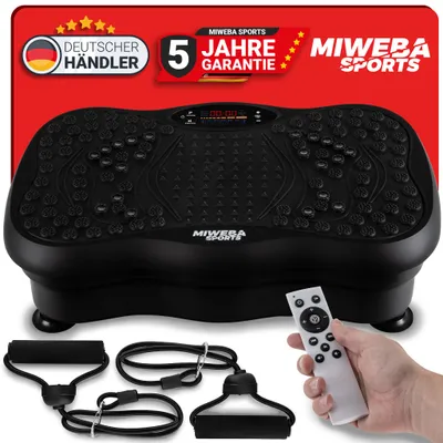 Produktbild von Miweba Sports Vibrationsplatte MV150 | Vibroplatte - LCD Vibrotrainer - Trainingsgerät - bis 150 kg - 120 Intensitätsstufen - Fernbedienung (Schwarz)
