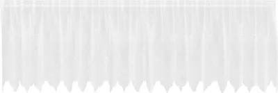 Obrázek produktu pro vidaXL Krajková záclona s závěsy Floral Bílá 120 x 500 cm Polyester