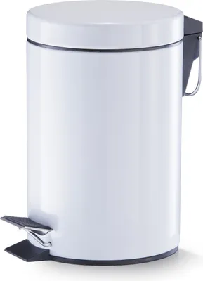 Produktbild von Zeller Treteimer, 3 ltr., Metall, weiß Ø17 x 26 cm