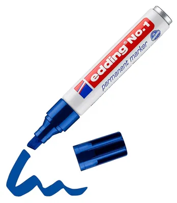 Produktbild von Edding No.1, Meißel, Blau, Aluminium, Multi, 1 mm, 5 mm