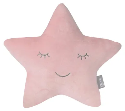 Produktbild von roba Kuschelkissen 'roba Style' Stern Rosa/Mauve, flauschiges Dekokissen für Baby- & Kinderzimmer