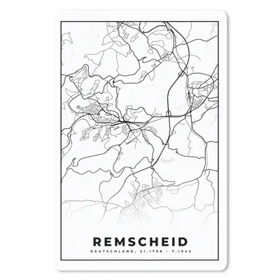 Produktbild von MuchoWow® Mauspad Mousepad Stadtplan - Remscheid - Karte 18x27 cm - Mousepads - Maus Mat - Pad - Mausunterlage