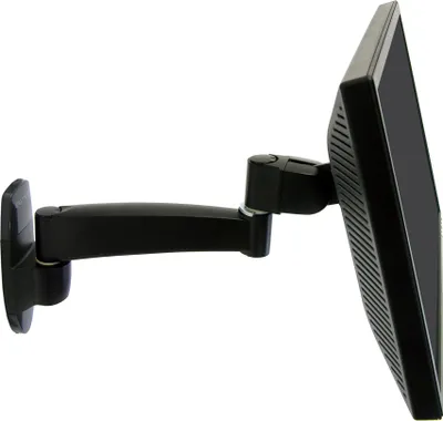 Produktbild von Ergotron 200 Series Wall Mount Arm, 1 Extension, 11,3 kg, 61 cm (24"), 75 x 75 mm, 100 x 100 mm, Schwarz