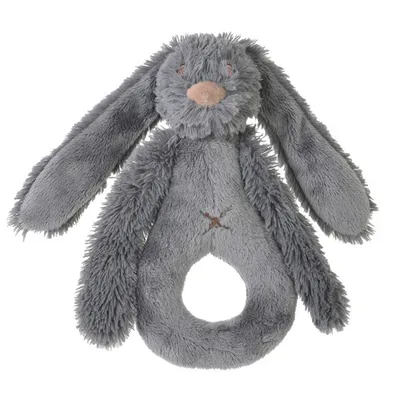 Image de Happy Horse Hochet lapin Richie gris foncé - Cadeau pour bébé