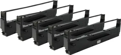 Produktbild von vhbw 5x Farbband Schriftband kompatibel mit IBM 5251 Nadeldrucker, Bondrucker - Schwarz