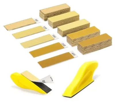 Zdjęcie produktu dla Papier ścierny zestaw 50 sztuk 80 400 ziarnistość bloczek do szlifowania