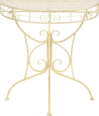 Produktbild von vidaXL Beistelltisch Vintage-Stil Halbrund Metall 72 x 36 x 74 cm Gold