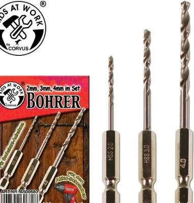 Produktbild von Corvus A600680 - Bohrer -Set, 2, 3 und 4 mm, Kids at Work 4047542606808
