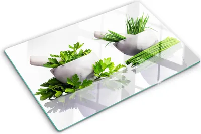 Obrázek produktu pro Kryt varné desky – Kryt na indukční desku – Ochranná skleněná deska – 80x52 cm– Skleněné ochranné desky na sporák –Tvrzené sklo –Byliny